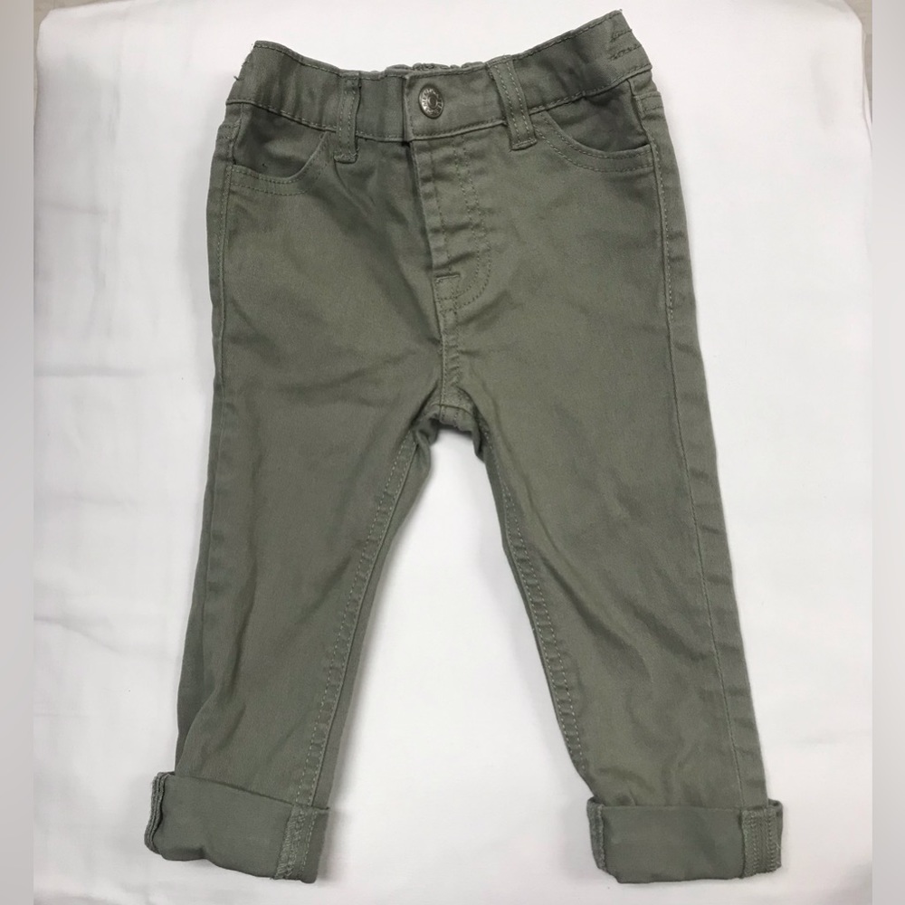 7 For All Mankind Baby Olive Skinny Jeans - Size 24 Months